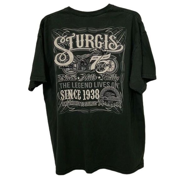 Sturgis Black Hills Rally T-Shirt Adult XL 75th Anniversary 2015 Motorcycle - Picture 11 of 11